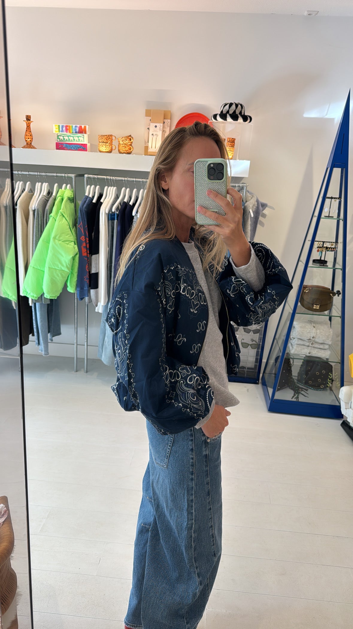 PAISLEY BOMBER NAVY