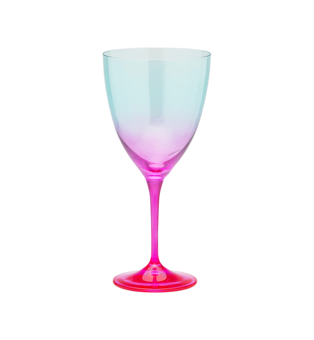 Faded Turquoise Wine Glass