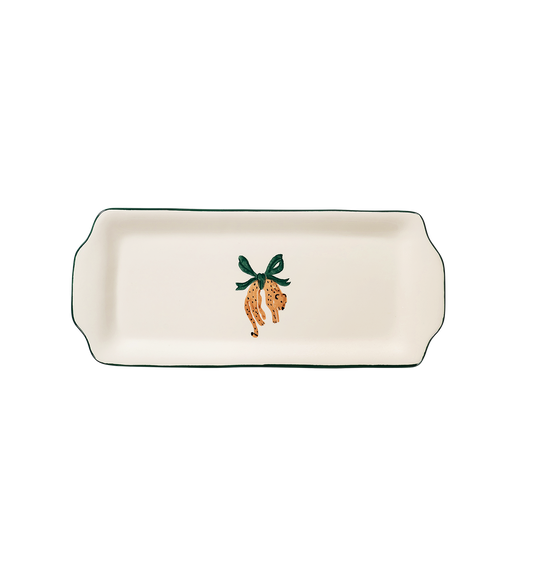 HANGING LEOPARD SERVING PLATTER