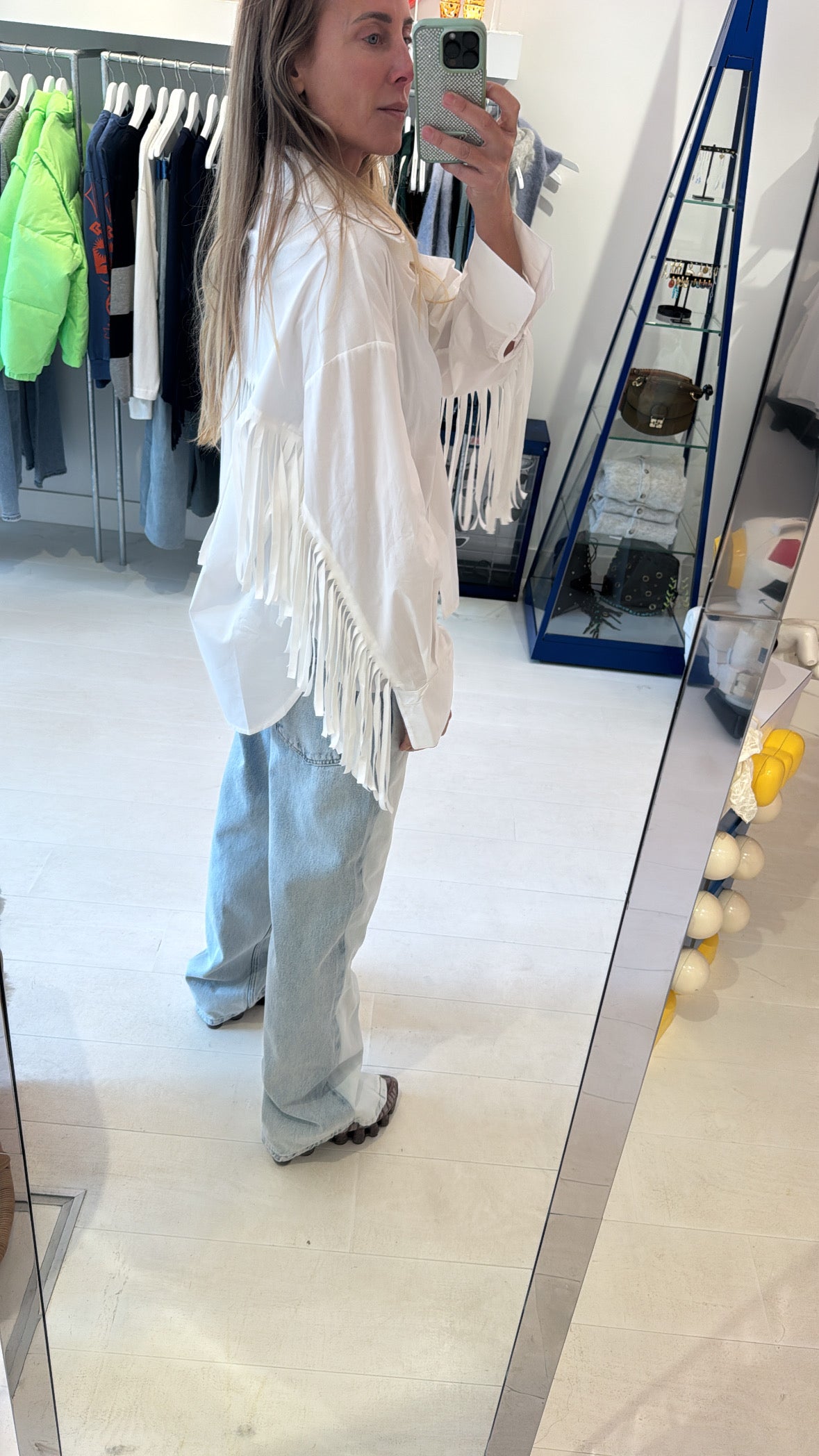 FRINGE BLOUSE WHITE