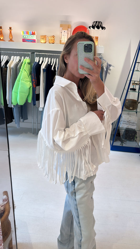 FRINGE BLOUSE WHITE