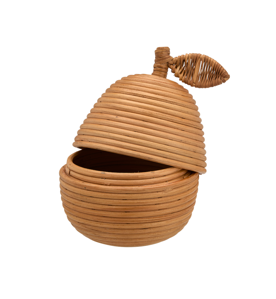 PEAR RATTAN BOX