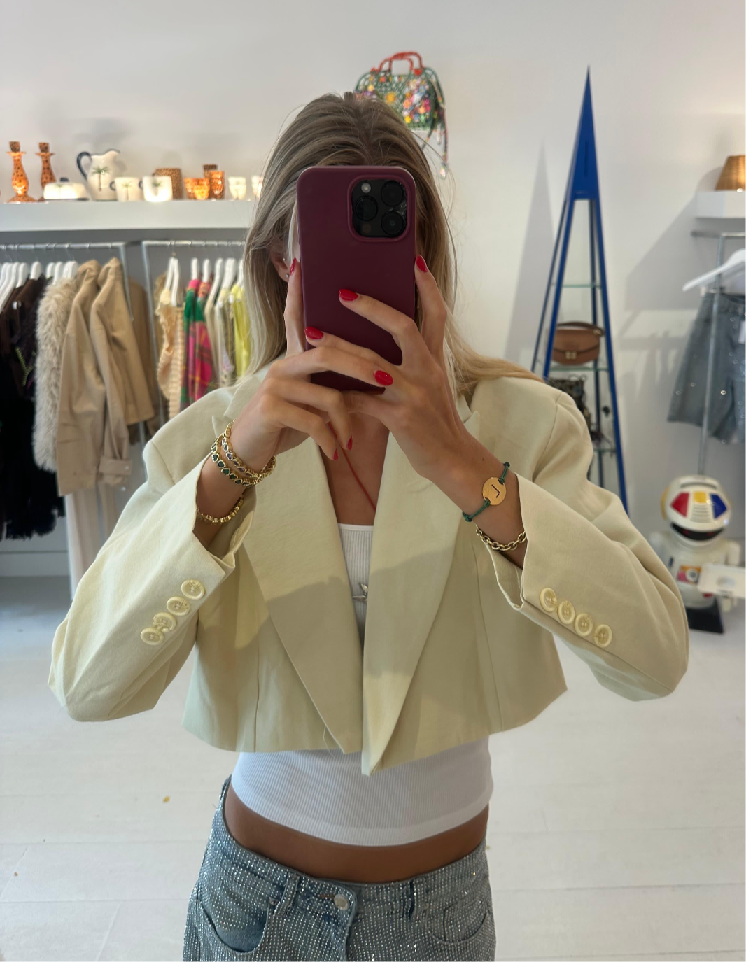 BLAZER CROP YELLOW