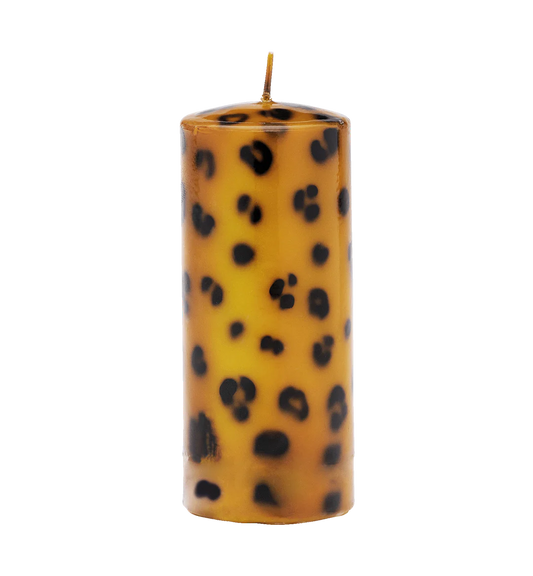 Long Leopard Print Blunt Candle