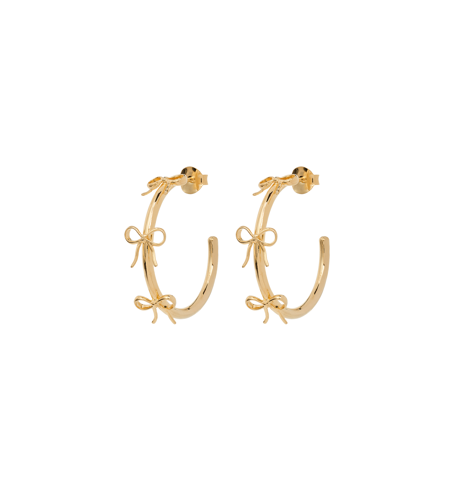 Anna + Nina Big Bow Hoop Earrings