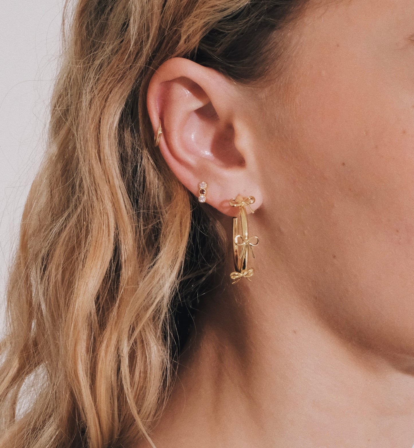 Anna + Nina Big Bow Hoop Earrings