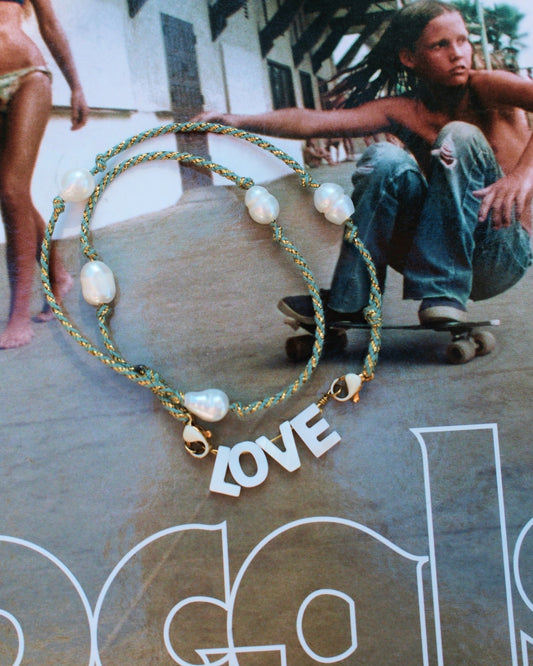 LOVE NECKLACE BLUE/GOLD