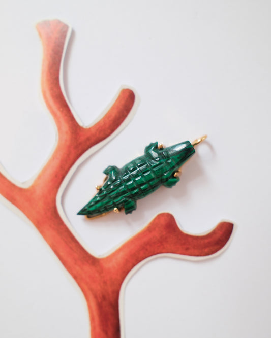 MALACHITE CROCODILE CHARM