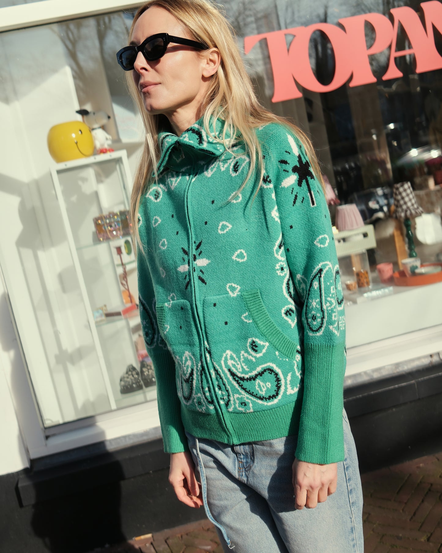 PAISLEY CARDIGAN GREEN