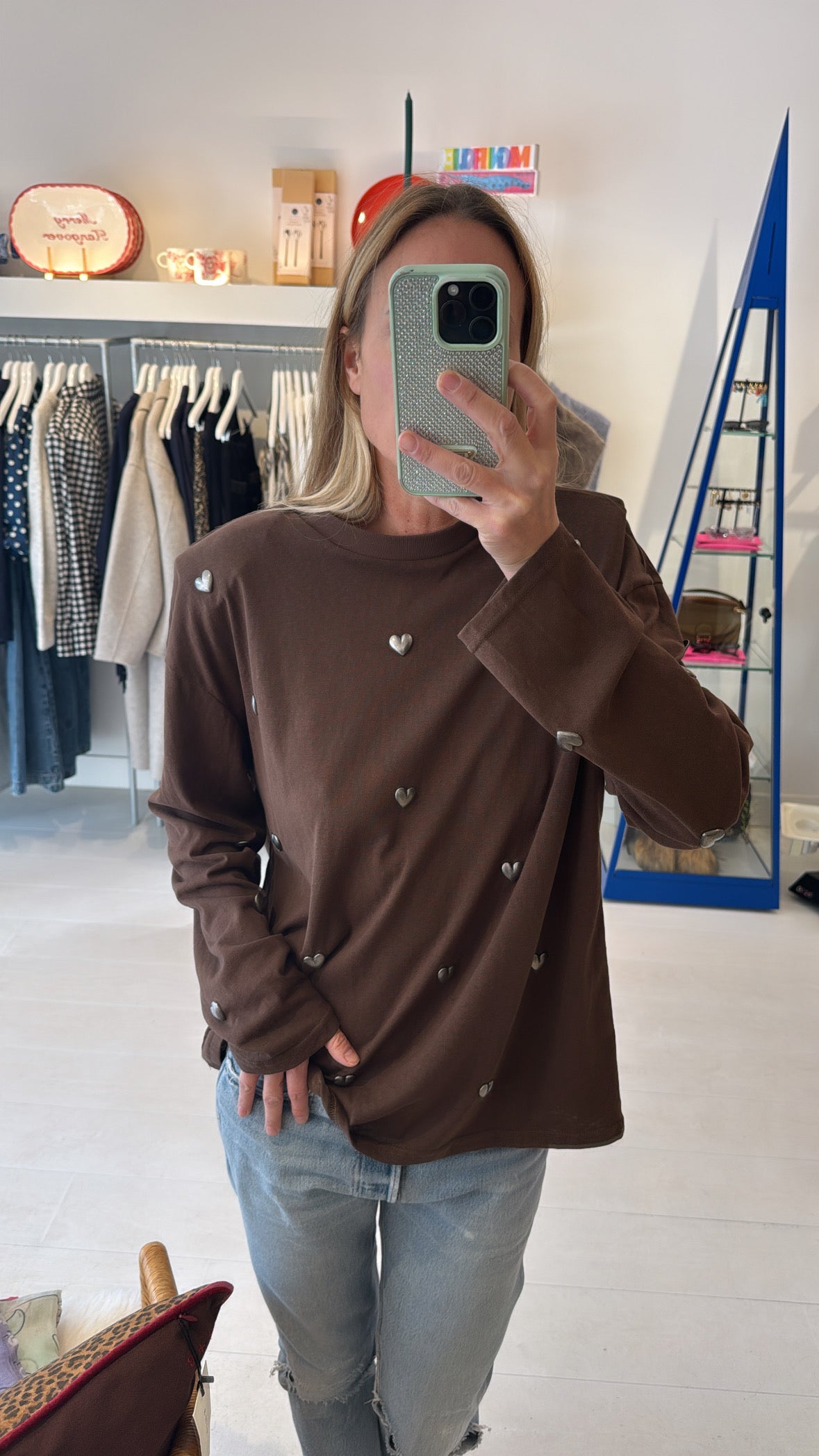HEART SHIRT BROWN