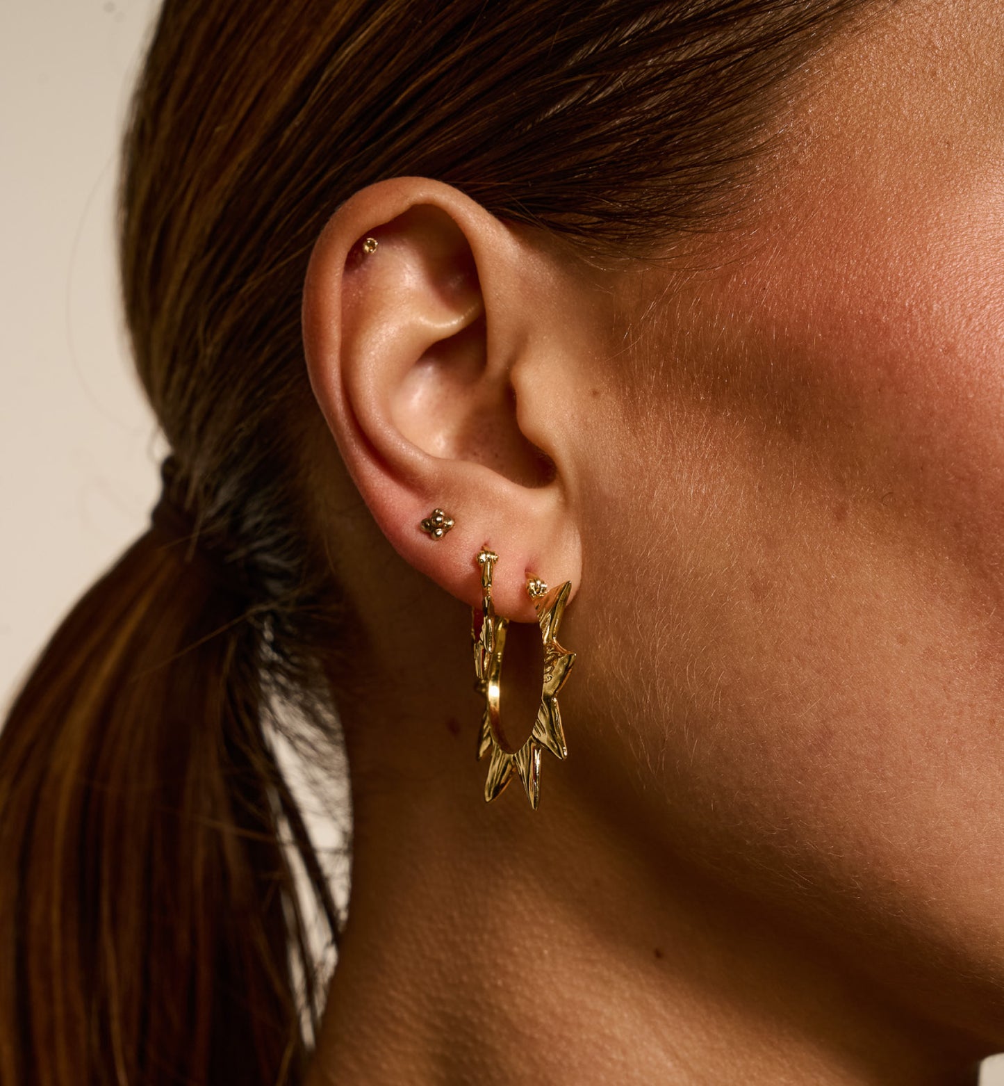 Anna + Nina Large Soleil Hoop Earrings