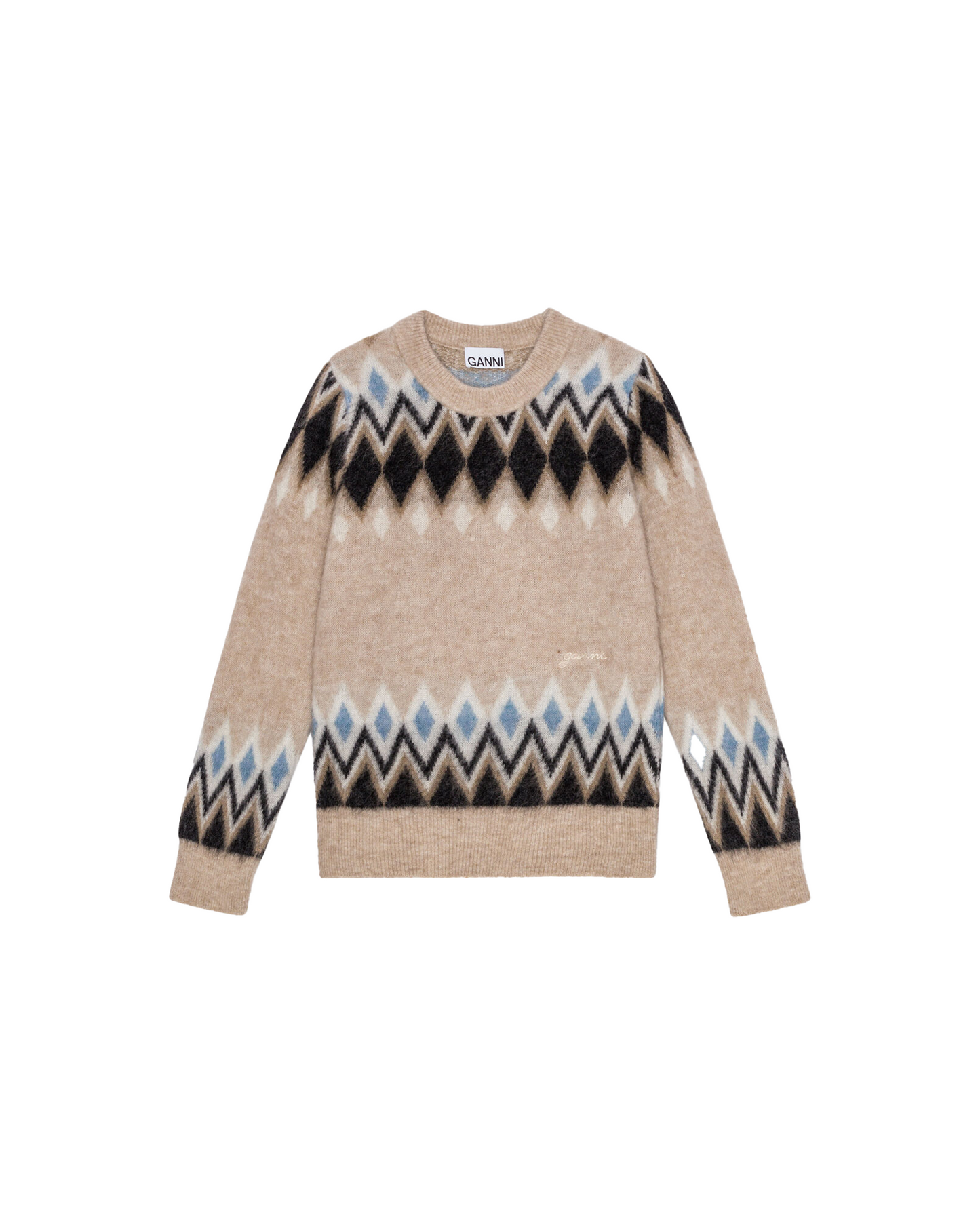 MULTICOLOUR FINE BRUSHED ALPACA JUMPER