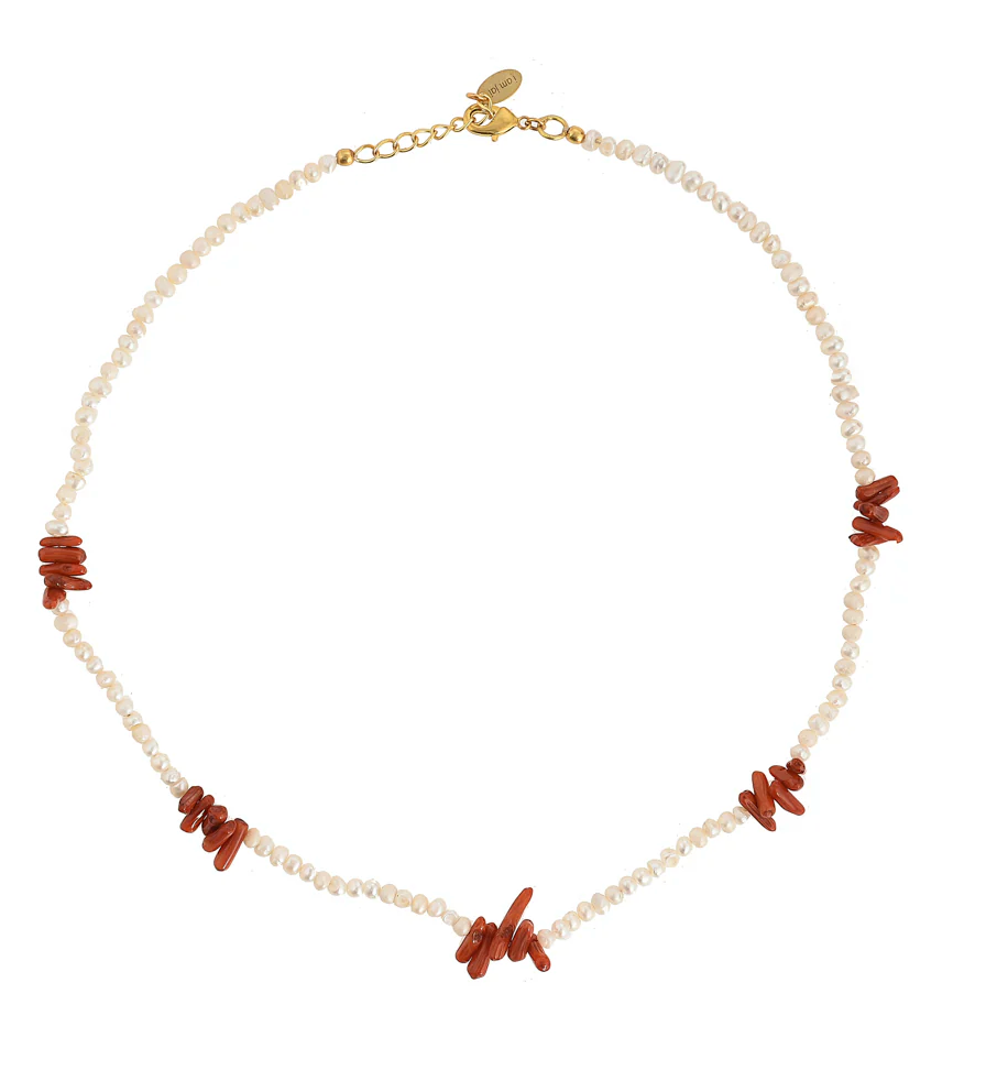 PEARL \ CORAL NECKLACE