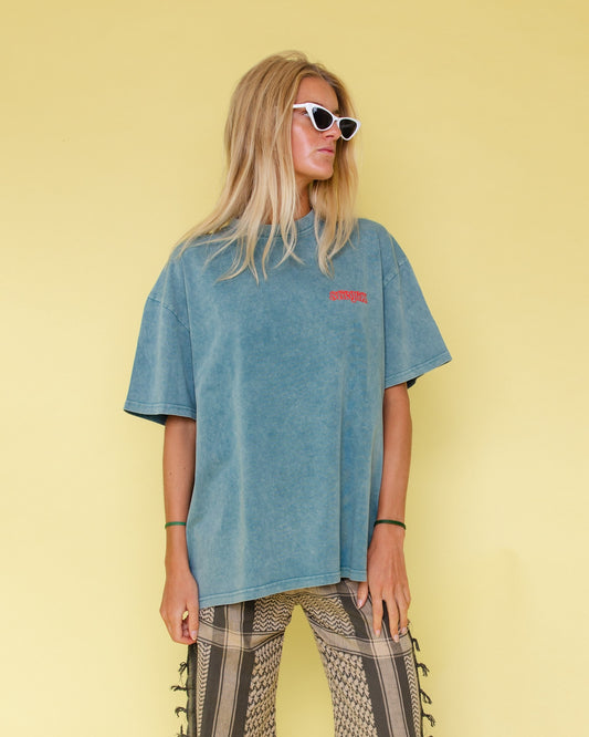 WORLD OF STIEG OVERSIZED T-SHIRT | GREEN