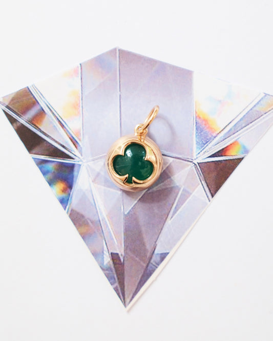 GREEN AVENTURINE CLOVER CHARM