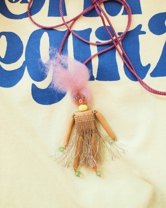 DOLLY DOT NECKLACE PINK