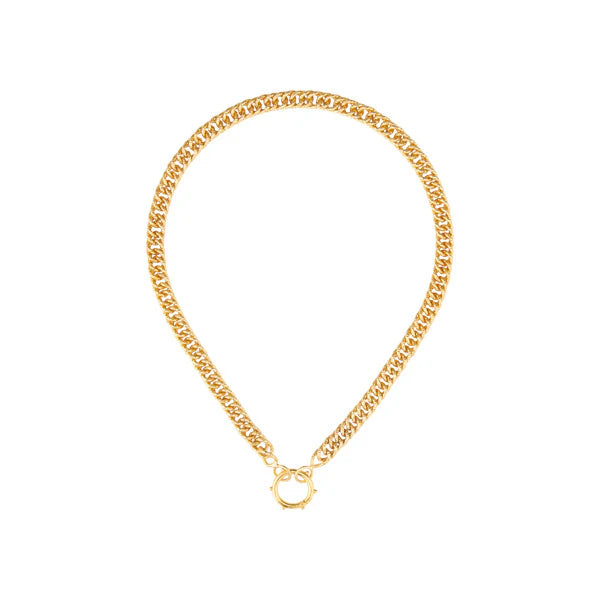 WIDE GOURMET NECKLACE GOLD