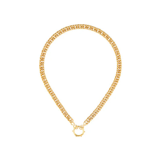 WIDE GOURMET NECKLACE GOLD