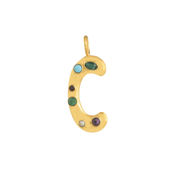 INITIAL LETTER WITH GEMSTONES