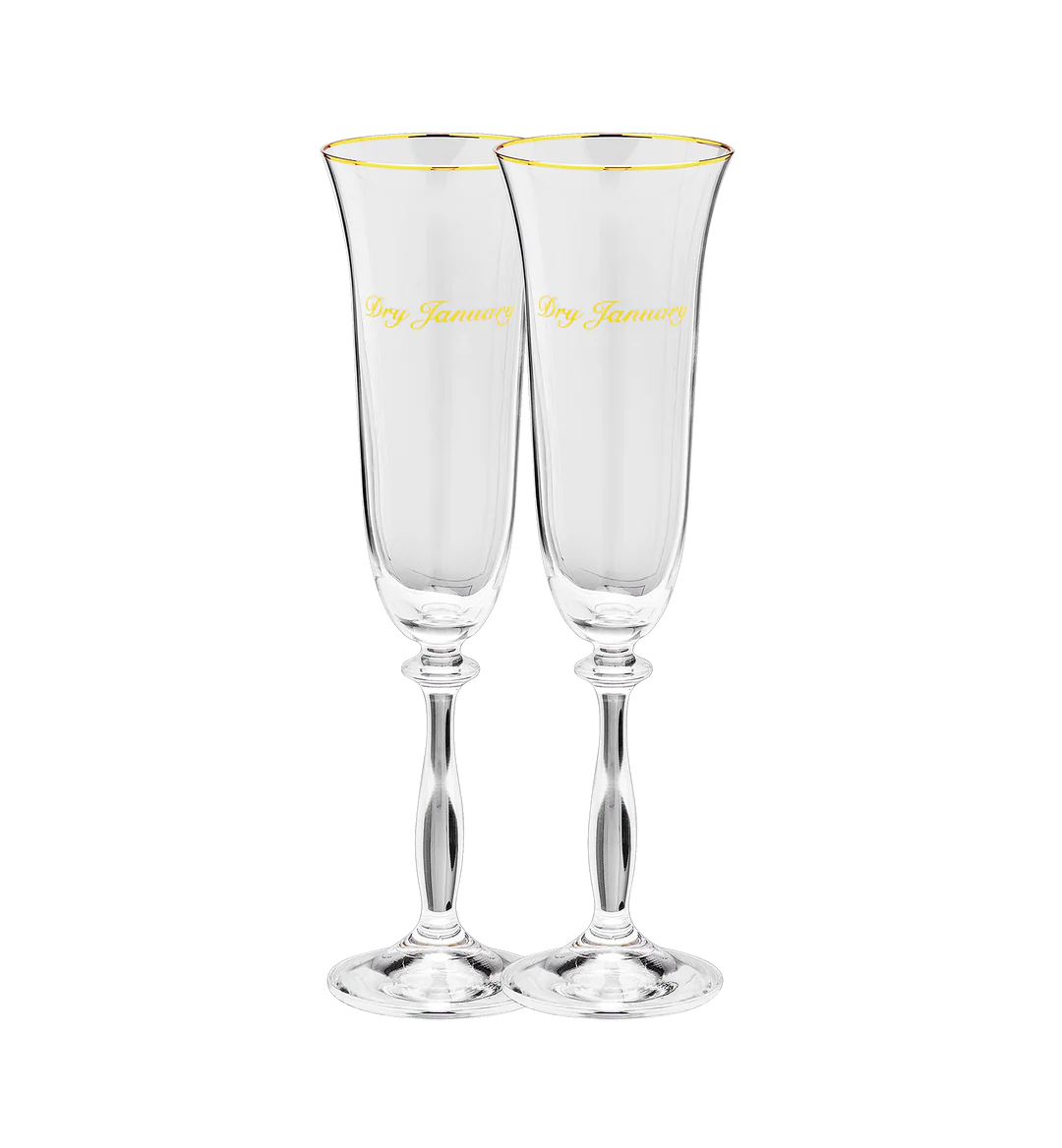 Dry January Champagne Flute Set of 2