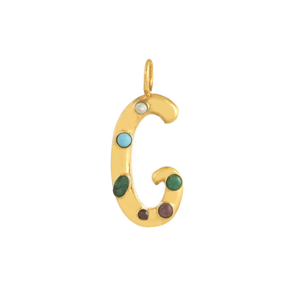 INITIAL LETTER WITH GEMSTONES
