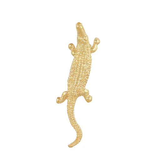 GOLD CROCO BROCHE