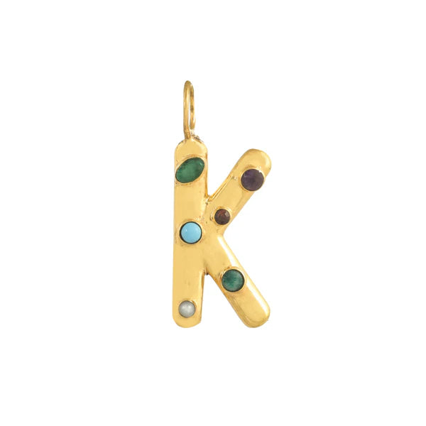 INITIAL LETTER WITH GEMSTONES