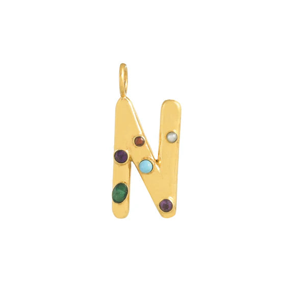 INITIAL LETTER WITH GEMSTONES