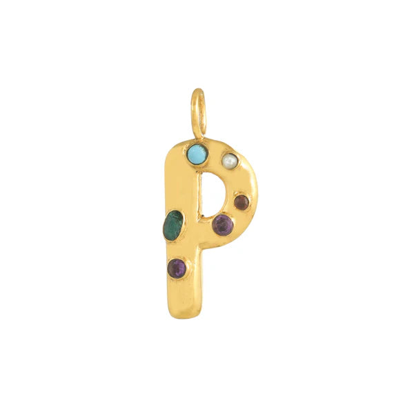 INITIAL LETTER WITH GEMSTONES