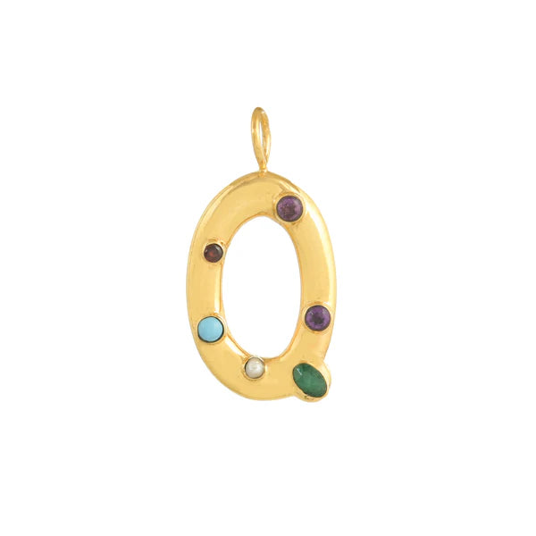 INITIAL LETTER WITH GEMSTONES