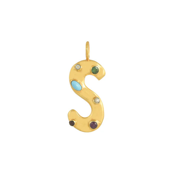 INITIAL LETTER WITH GEMSTONES