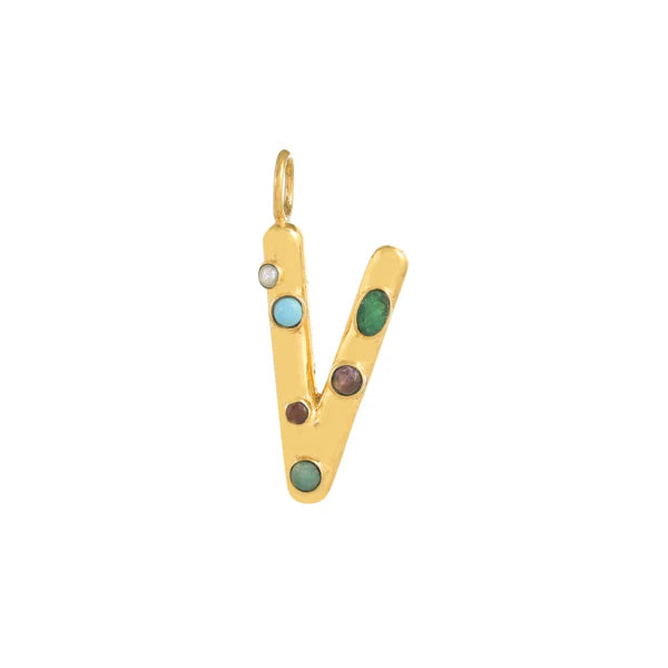 INITIAL LETTER WITH GEMSTONES