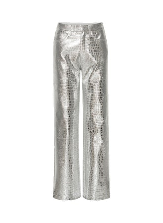 Textured Pants Silver