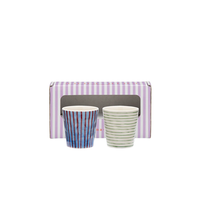 STRIPE AFFAIR COFFEE CUP SET OF 2