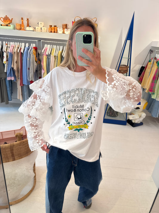 GLITTER LACE TEE