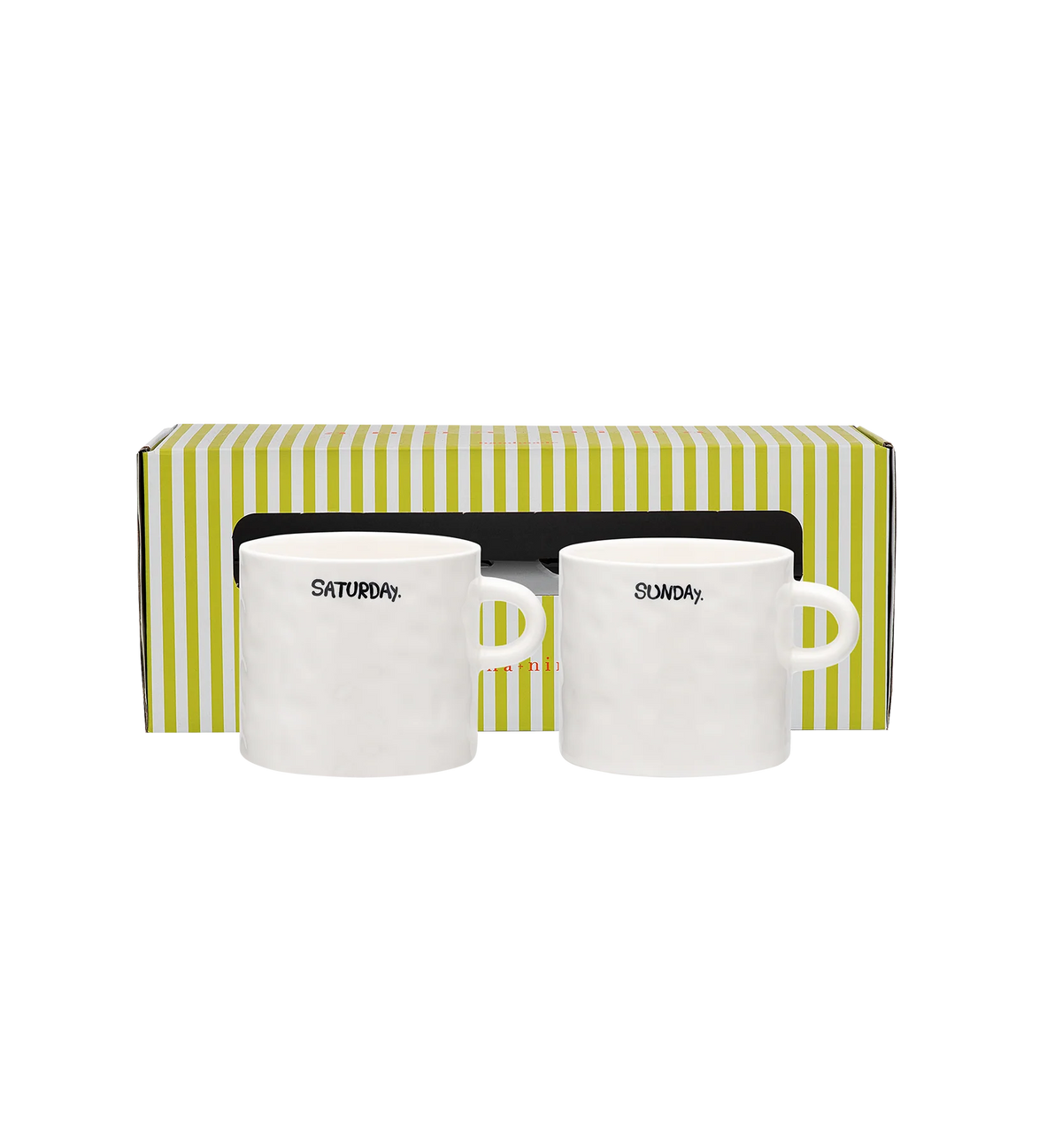 WEEKEND TEA MUG SET OF 2 WHITE