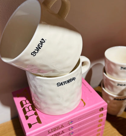 WEEKEND TEA MUG SET OF 2 WHITE