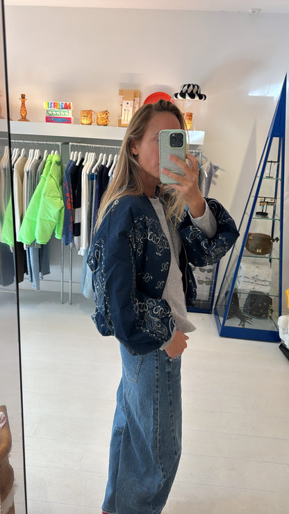 PAISLEY BOMBER NAVY