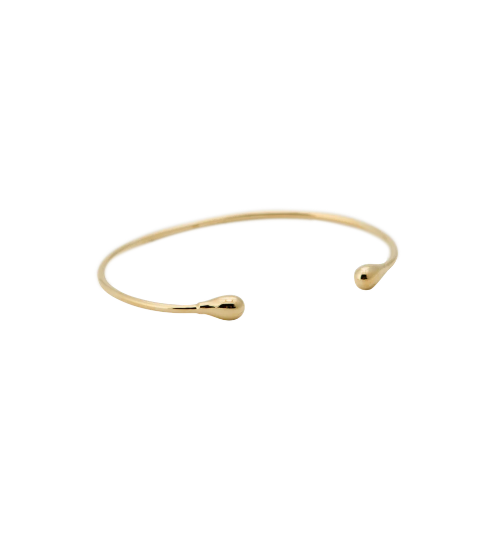 Drop Cuff Silver Goldplated