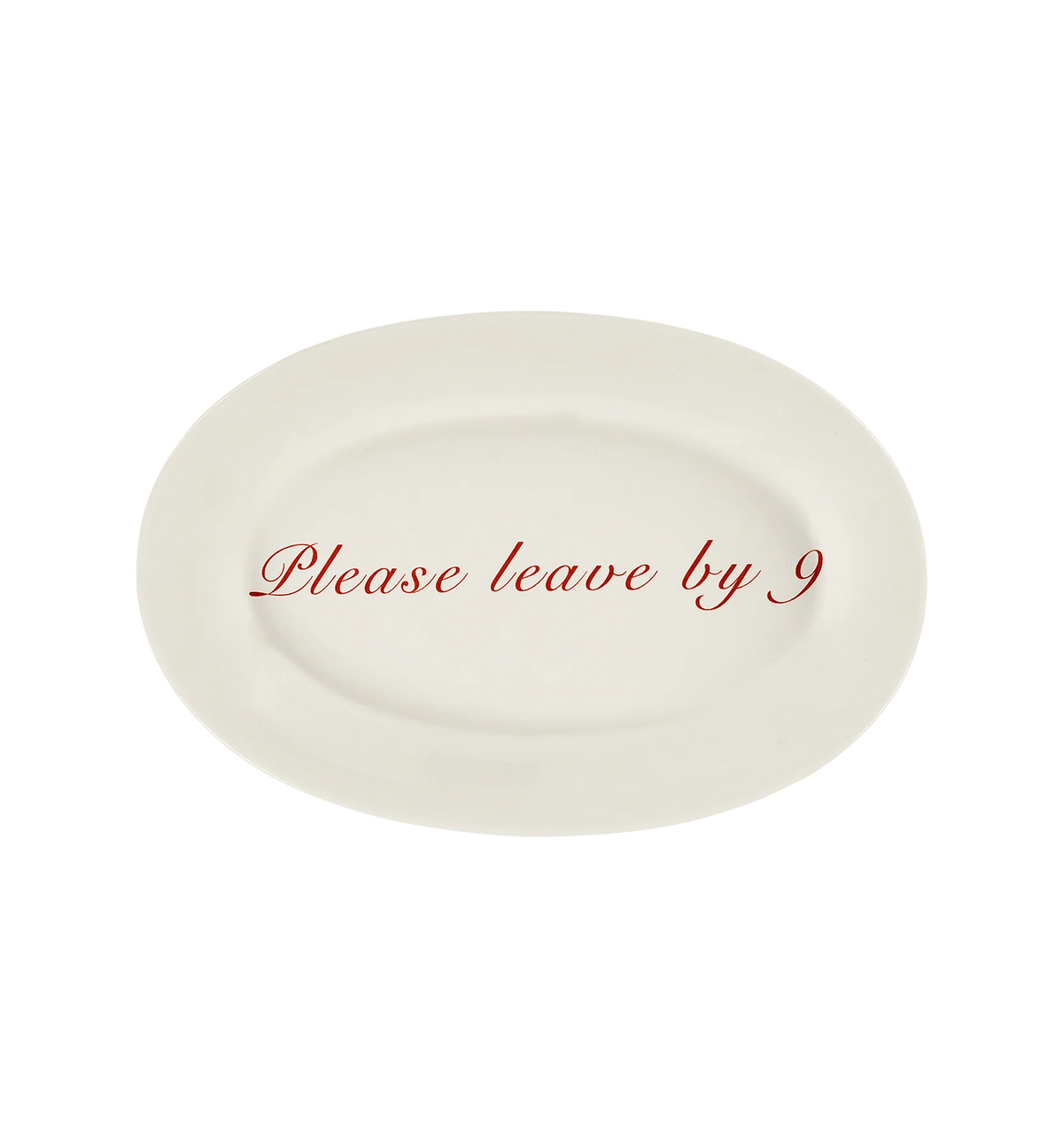 PLEASE LEAVE BY 9 SERVING PLATTER - RED