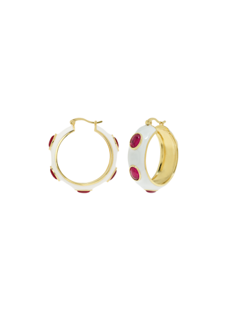 Supernova Hoop Earrings Brass Goldplated