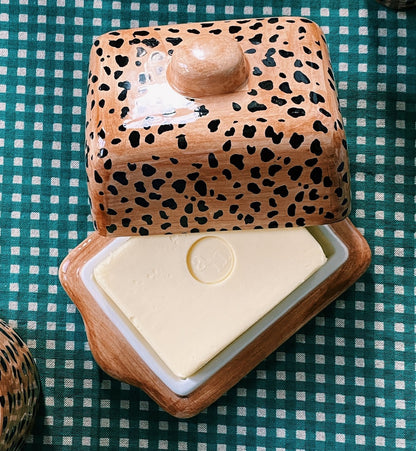 Leopard Butter Dish