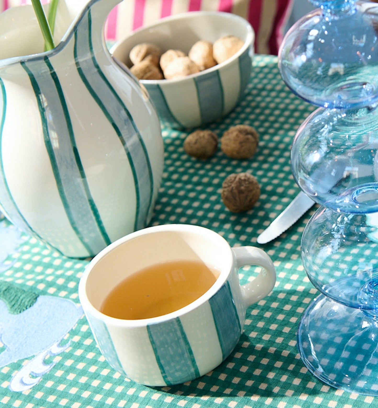 Powder Striped Cappuccino Mug