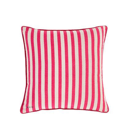 Magenta Striped Cushion