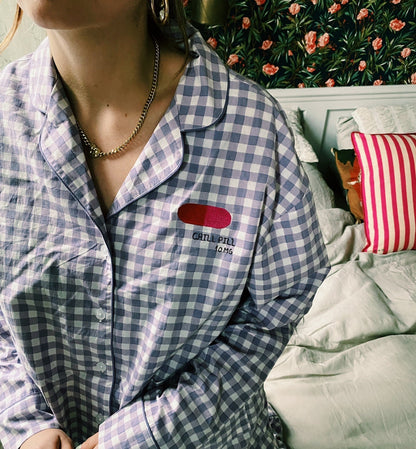 Chill Pill Gingham Pyjama