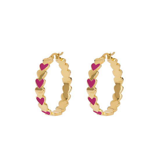 Large Beloved Mauve Hoop Earrings