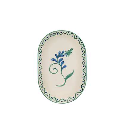 INDIGO FLORA SERVING PLATTER