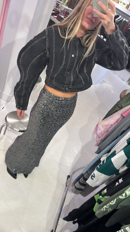 SEQUIN LONG SKIRT