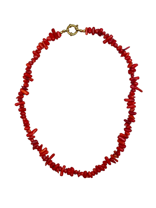 Flint Shell Necklace Red