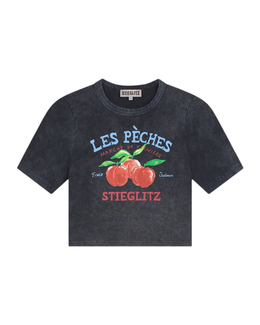 Stieglitz Camille Cropped T-shirt - Black